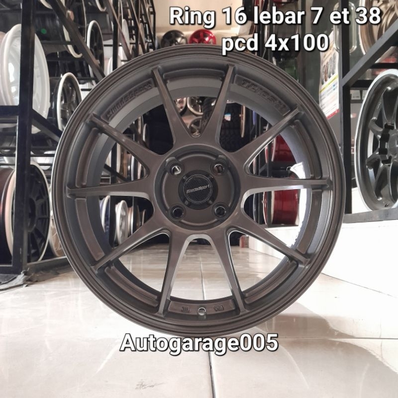 Velg tc105 N ring 16 lebar 7 et 38 pcd 4x100 gunmetal