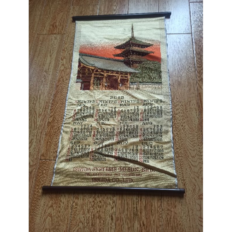 Pajangan Dinding Kalender Jepang 2013 motif Pagoda T:82cm P:44cm