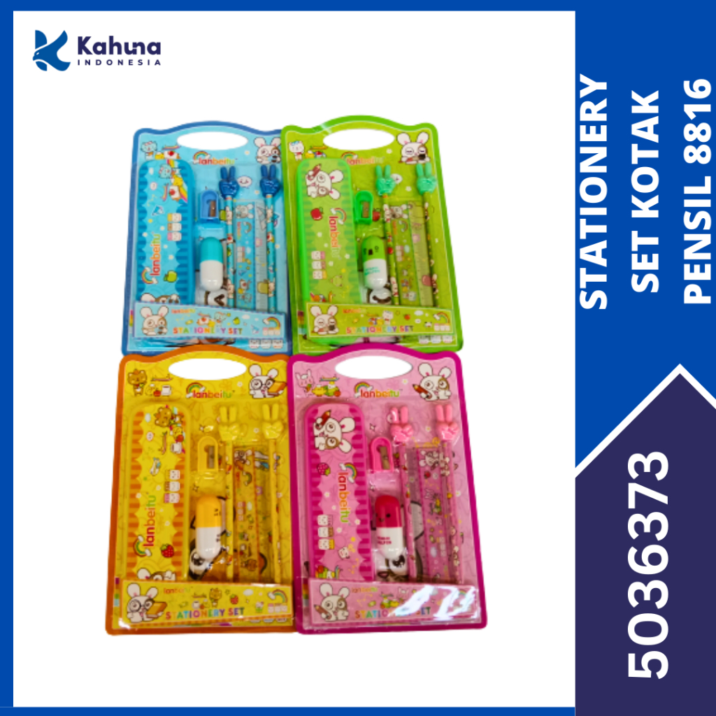 

Stationery set / Kotak pensil RABBIT CUT 8816 / Paket alat tulis set