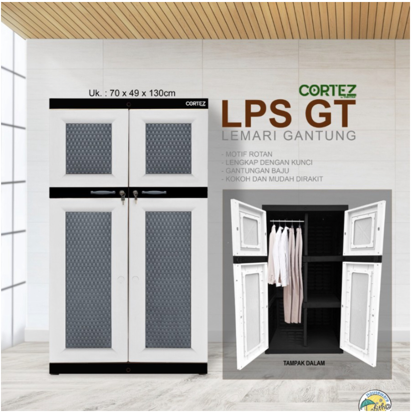 Lemari plastik gantung cortez