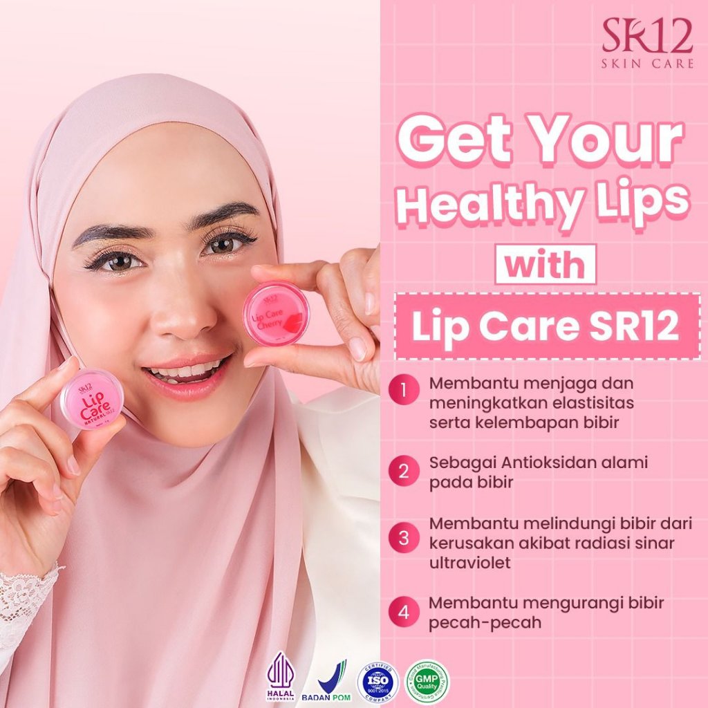 Lip Care Sr12 Best Seller Pelembab Bibir / Pemerah Bibir Permanen /  Lipcare Sr12 / Lip Balm / Pemer