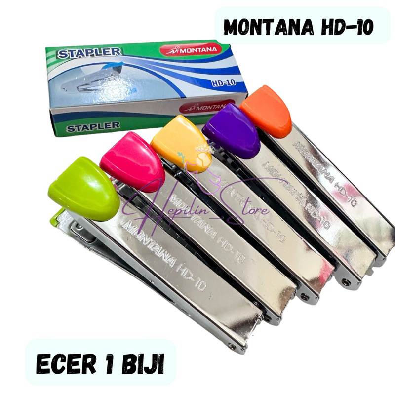 

Stapler Montana Warna Warni ECER 1 Biji / Staples Montana New HD-10 / Alat Jepretan Montana