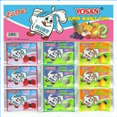 

Yosan Permen Karet Renceng Super Bubble Gum Permen Karet (isi 24 pcs)