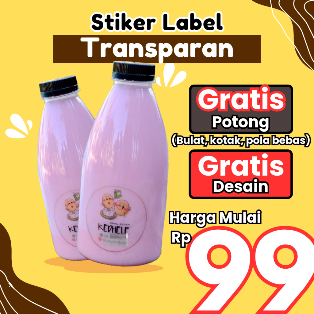 

CETAK STIKER TRANSPARAN 5cm POTONG BULAT LABEL NAMA MINUMAN MAKANAN SKINCARE