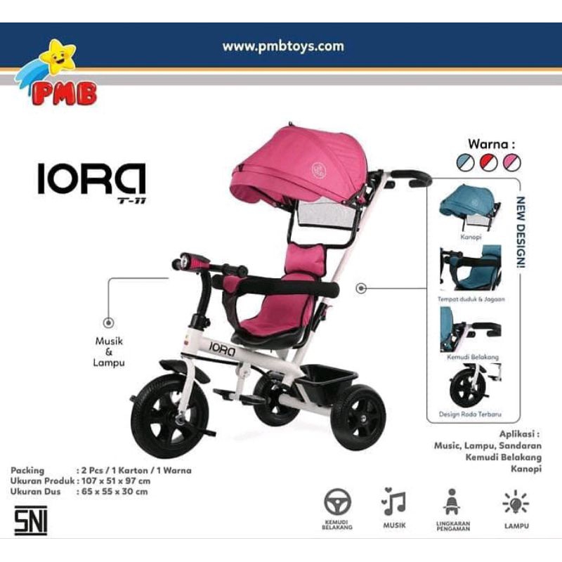 Sepeda Roda Tiga Anak PMB Iora T11