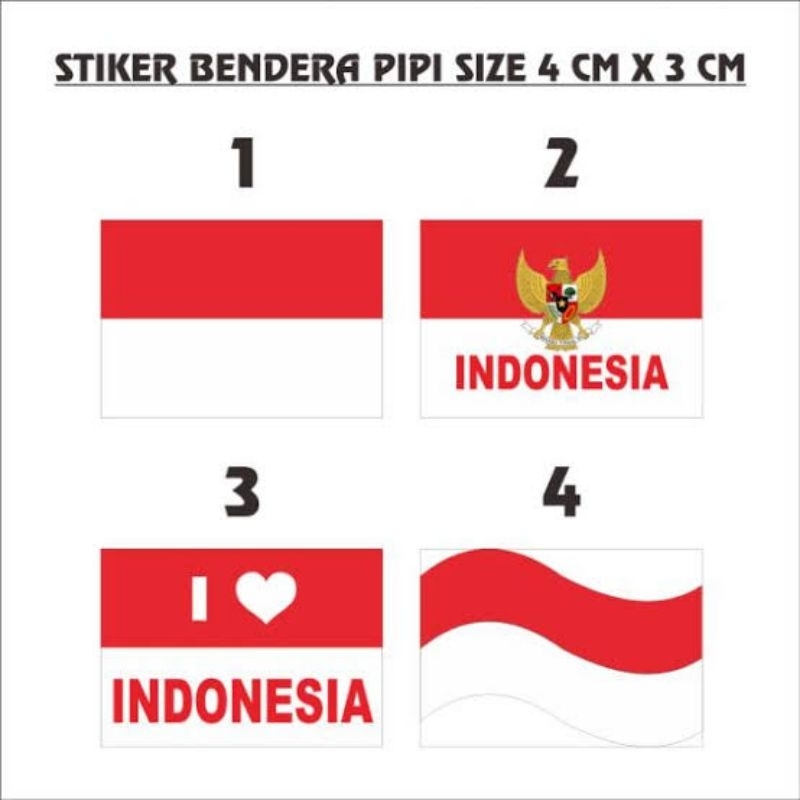 

Stiker Bendera indonesia , Stiker PIPI