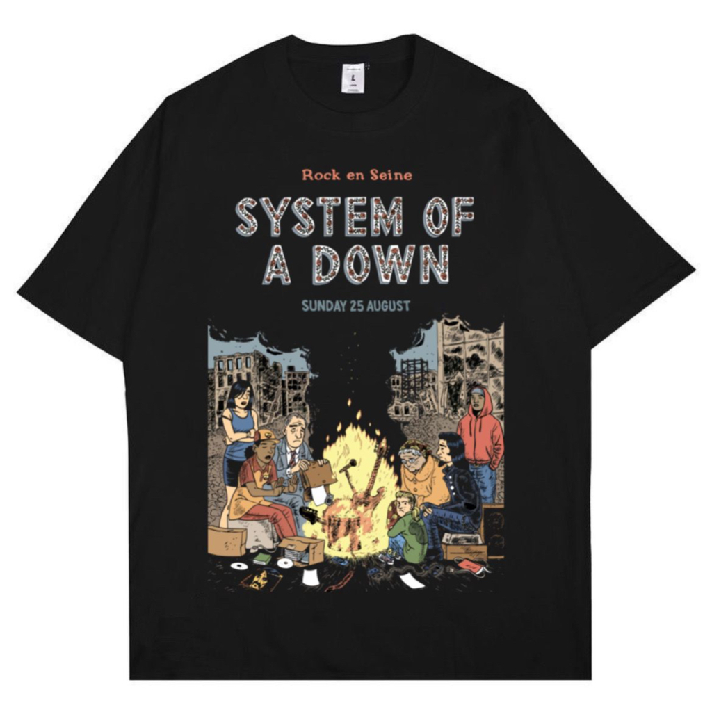 T-SHIRT SYSTEM OF A DOWN VINTAGE SPECIAL EDITION | Kaos Baju Band Music Metal SYSTEM OF A DOWN | Kao