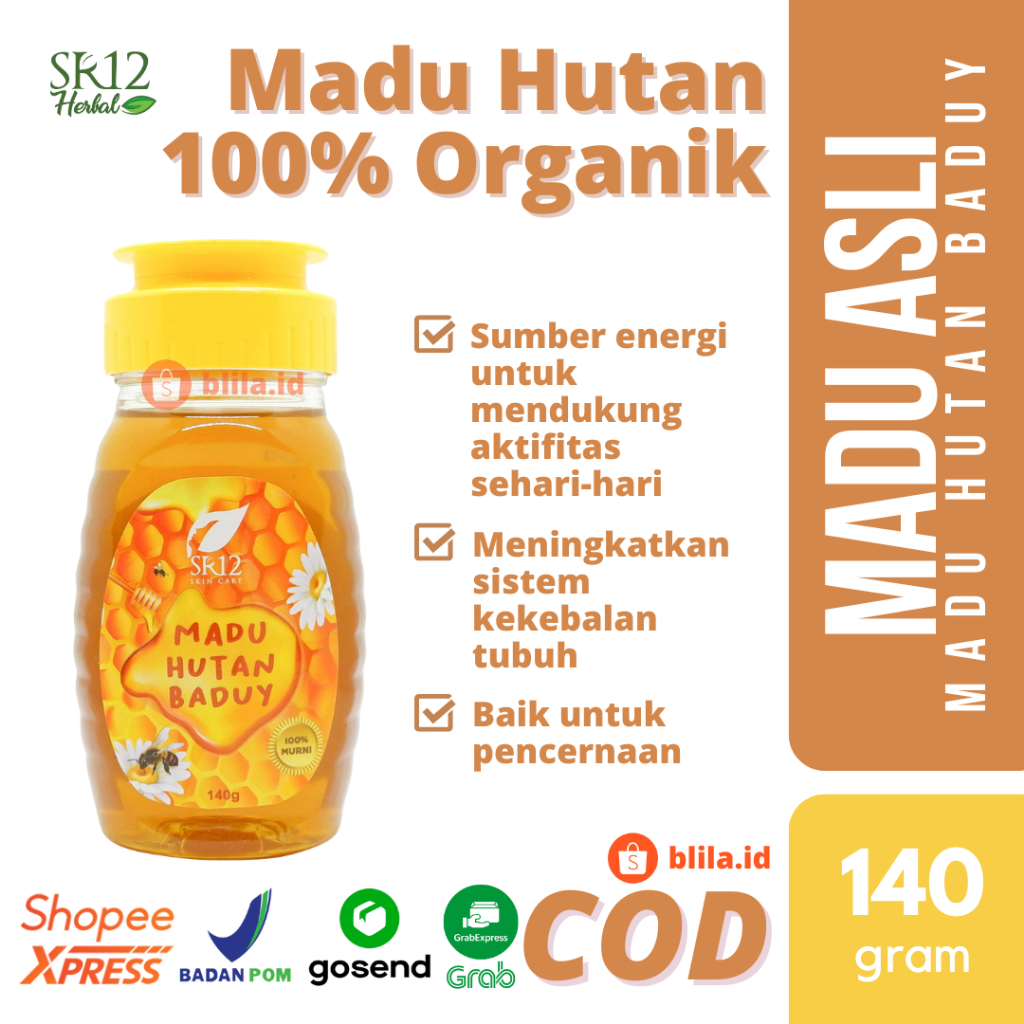 

Madu Hutan Baduy 140gr SR12 Alami Tingkatkan Kesehatan Sistem Imun Sumber Energi Antioksidan BPOM