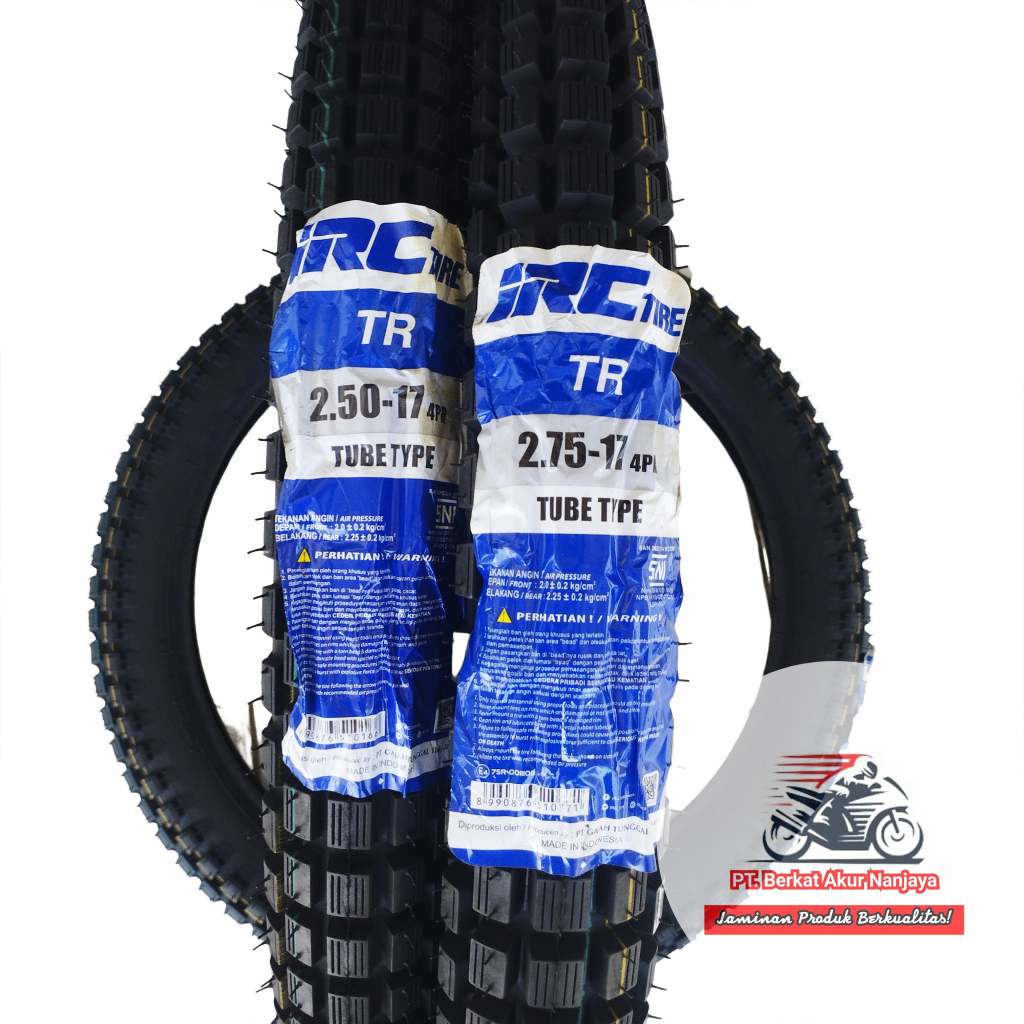 Ban Motor Sepasang IRC TR tubetype Trail Ring 17 250 & 275 ukuran 2.50 & 2.75
