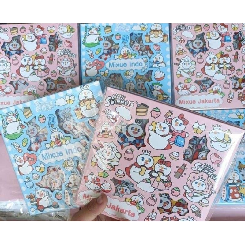 

STICKER MIXUE VIRAL TERBARU ISI 100pcs - Sticker mixue terbaru ready stock termurah HAII GUYS
