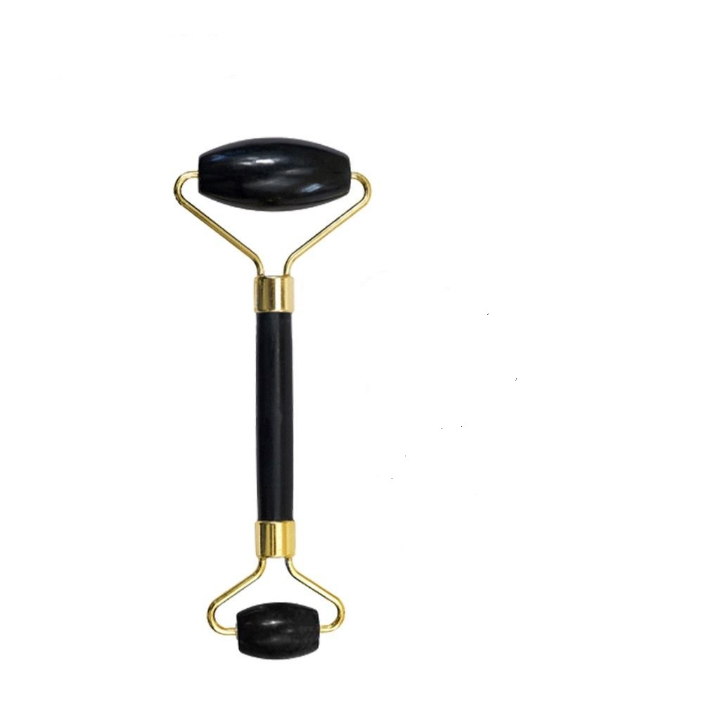 27HH Face Roller Pemijat Wajah / Roller Facial Massage / Batu Giok Kesehatan-ROLLER HITAM