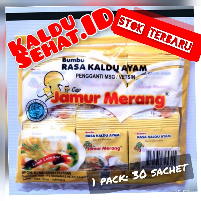 

PROMO KALDU JAMUR SACHET RASA AYAM /PENGGANTI VETSIN NON MSG/ 1 PACK ISI 30 SACHET