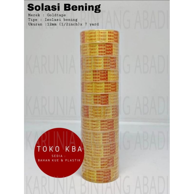 

Isolasi Bening 1/2 Inch Goldtape Kecil Selotip Tipis 12 mm x 10 yard ( 12 pcs )