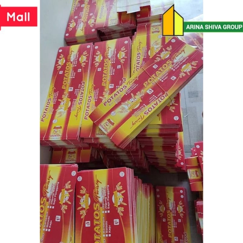 

100 LEMBAR KERTAS KENTANG ULIR BAHAN IVORY FOIL UKURAN 35 × 13 CM | KOTAK KENTANG SPIRAL | BOX KENTANG TORNADO MURAH | DUS KENTANG ULIR/SPIRAL HIGH QUALITY | CENTRAL JAYA ABADI | ARINA SHIVA GROUP 4276