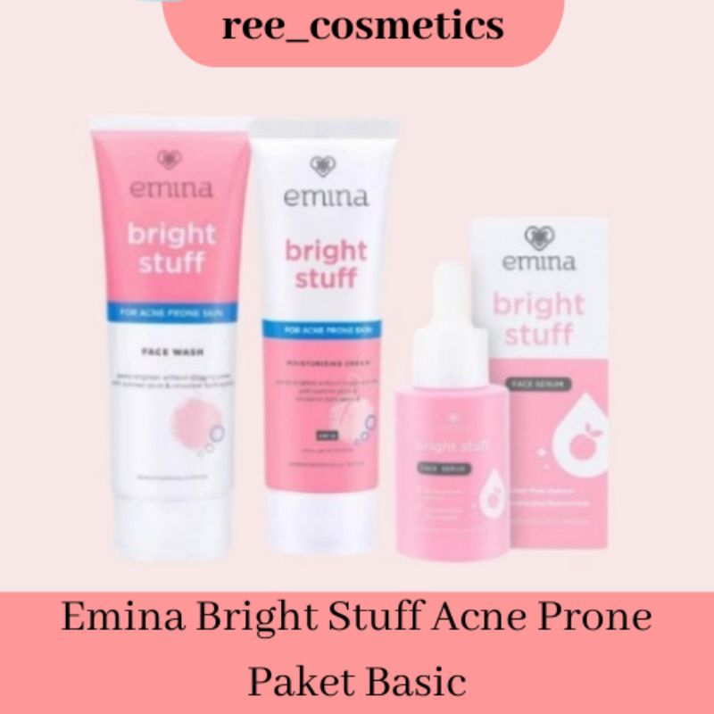 Emina Bright Stuff Acne Prone Skin Paket Lengkap Murah Skincare Remaja
