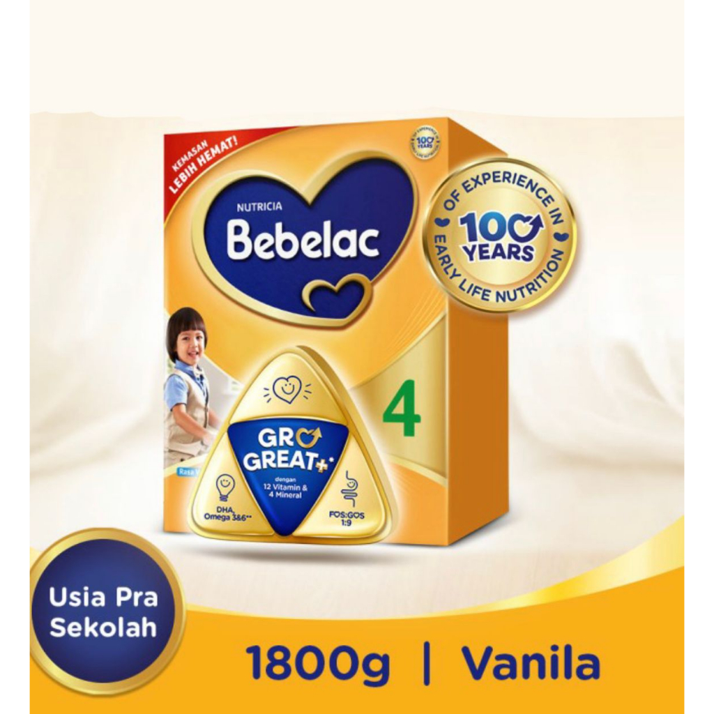 

BEBELAC 4 - Vanilla - Susu Pertumbuhan Bubuk 1800 gram (Usia Pra Sekolah)