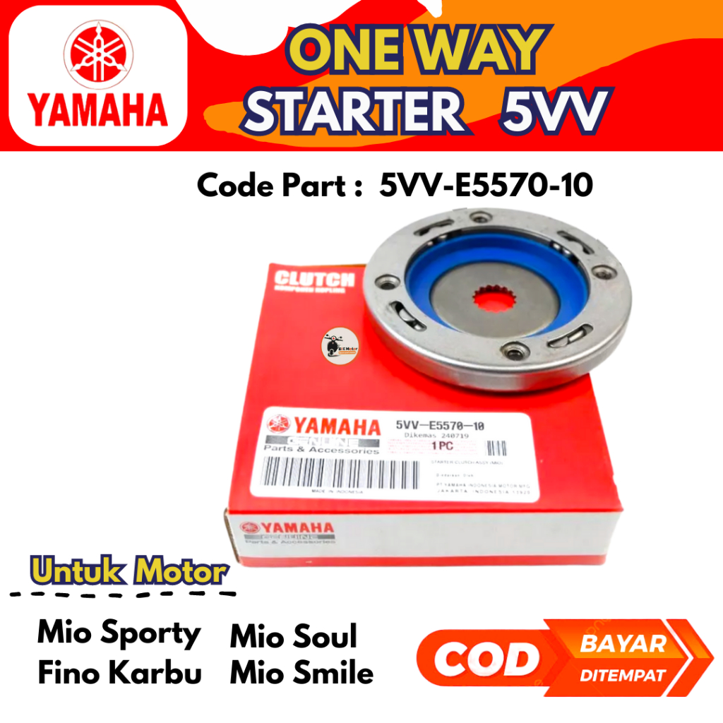One Way MIO SPORTY , MIO SOUL Rumah Pelor Starter FINO KARBU , MIO SMILE Kode 5VV-E5570-10