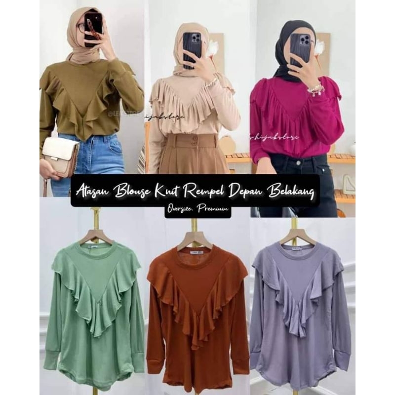 Blouse REMPEL KRIWIL DEPAN BELAKANG