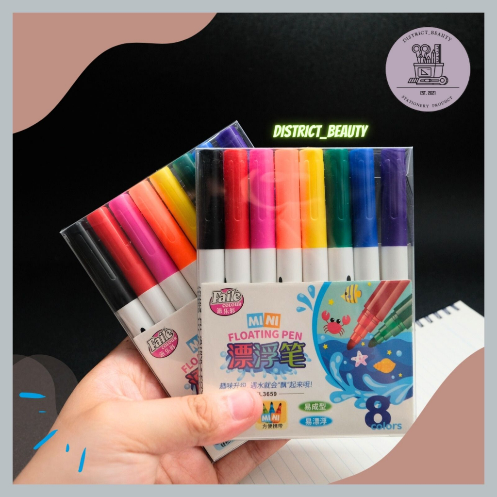 

FLOATING PEN ISI 8 PCS PULPEN AIR STABILO AIR SPIDOL FLOATING ALAT TULIS SEKOLAH STATIONERY