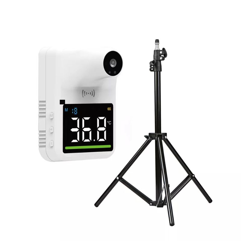 THERMOMETER STANDING INFRARED TEMBAK CONTACTLESS FREE TRIPOD 2M DENGAN ALARM INDIKATOR SUHU TUBUH AB