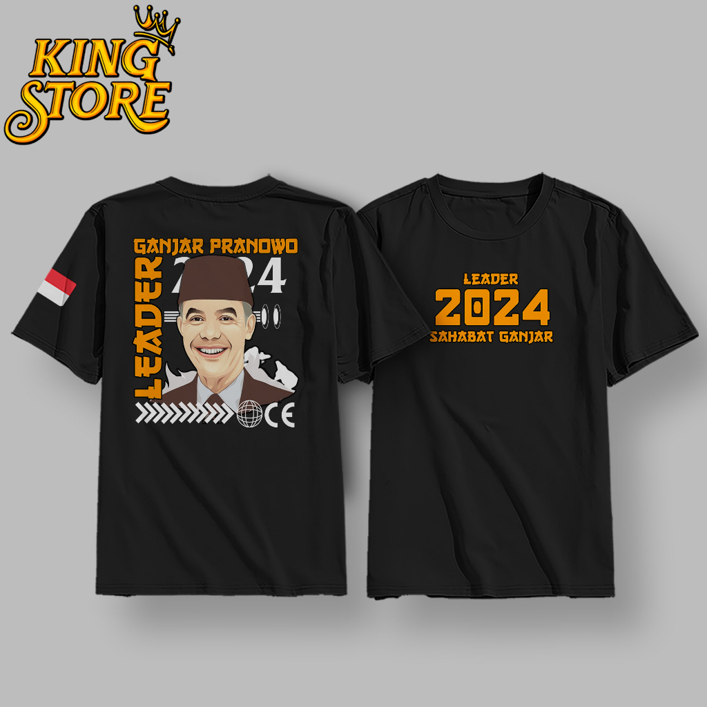 kaos  Ganjar pranowo Leader sahabat ganjar 2024 - BAJU KAOS GANJAR PRANOWO PRESIDEN 2024 KATUN COMBA