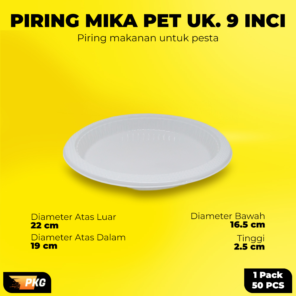 

2Xbtygneal Sakha Snack ) Piring Plastik Putih / Piring Plastik P9 Sekali Pakai Pesta Besar Per Pack