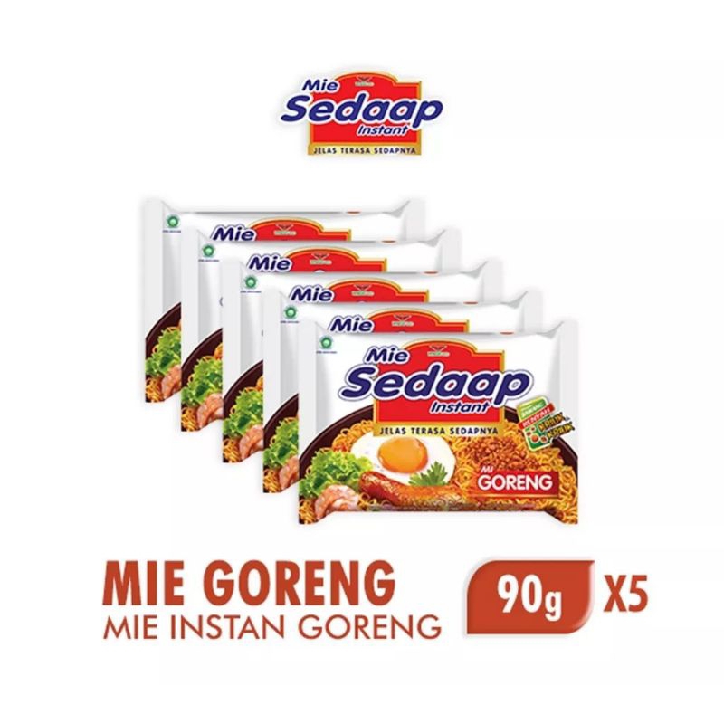 

PAKET MI SEDAAP GORENG DAPAT 5PCS