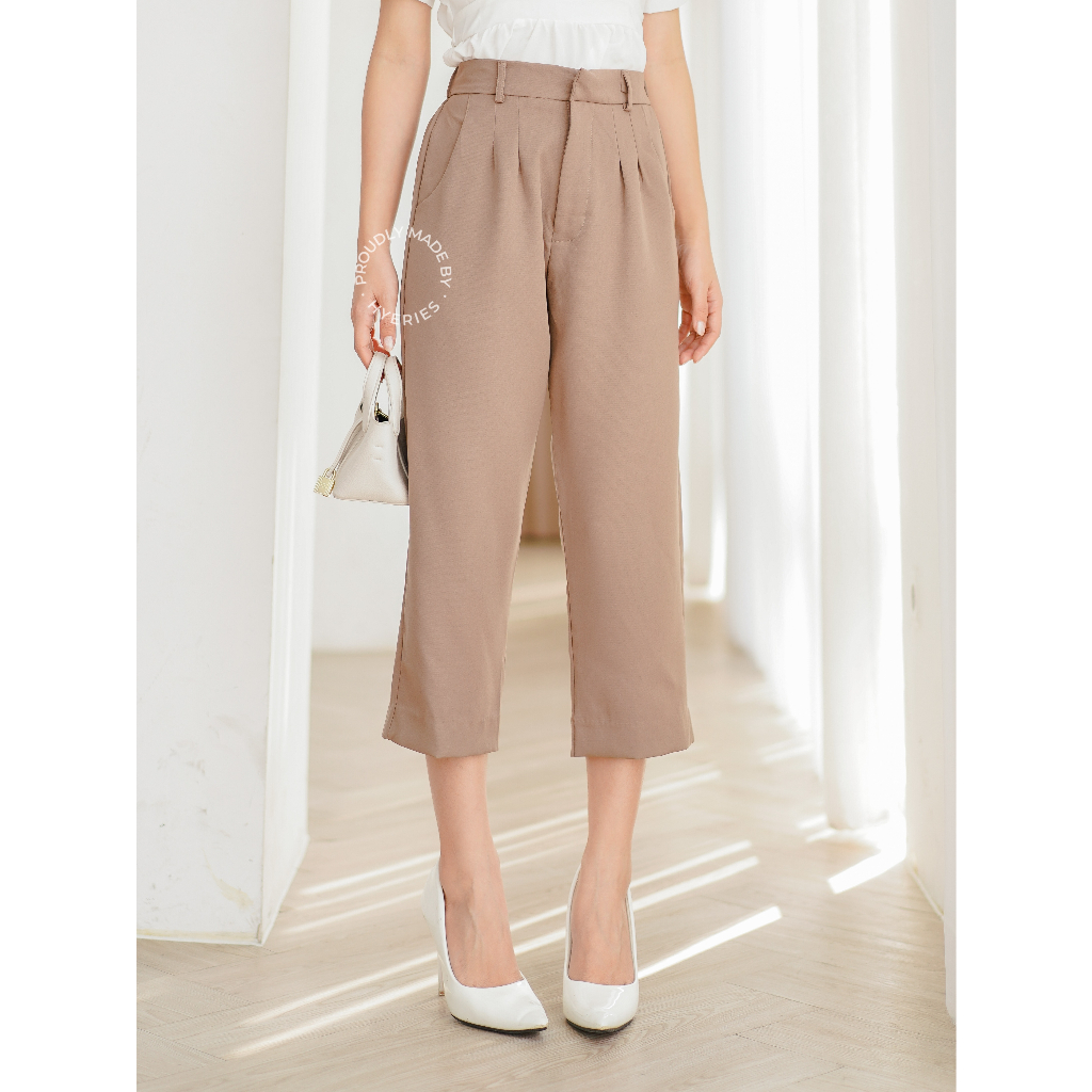 [ HYERIES ] Mina Highwaist Pants celana panjang wanita HW skinny pants harem celana ankle pants cela