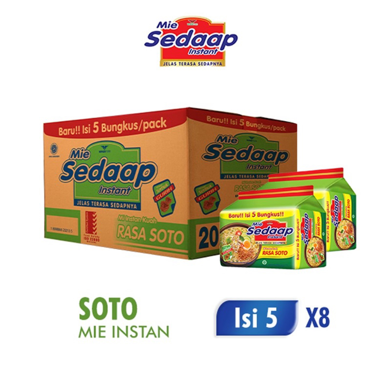 

Mie Sedaap Soto 75gr 1 dus isi 40pcs EXPIRED 4 FEBUARI 2024