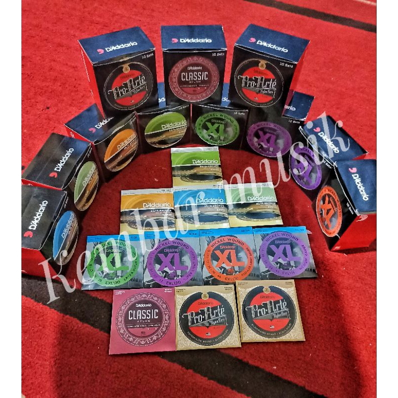 Senar Gitar Akustik D'Addario (09)EZ890 / (010) EZ900 / (011) EZ910 / (012) EZ920 FULL, BRIGHT TONE