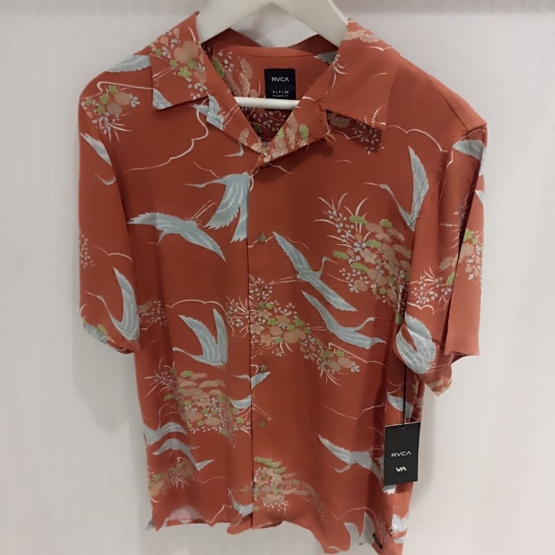 KEMEJA PRIA RVCA ORIGINAL CRANES SS SHIRT