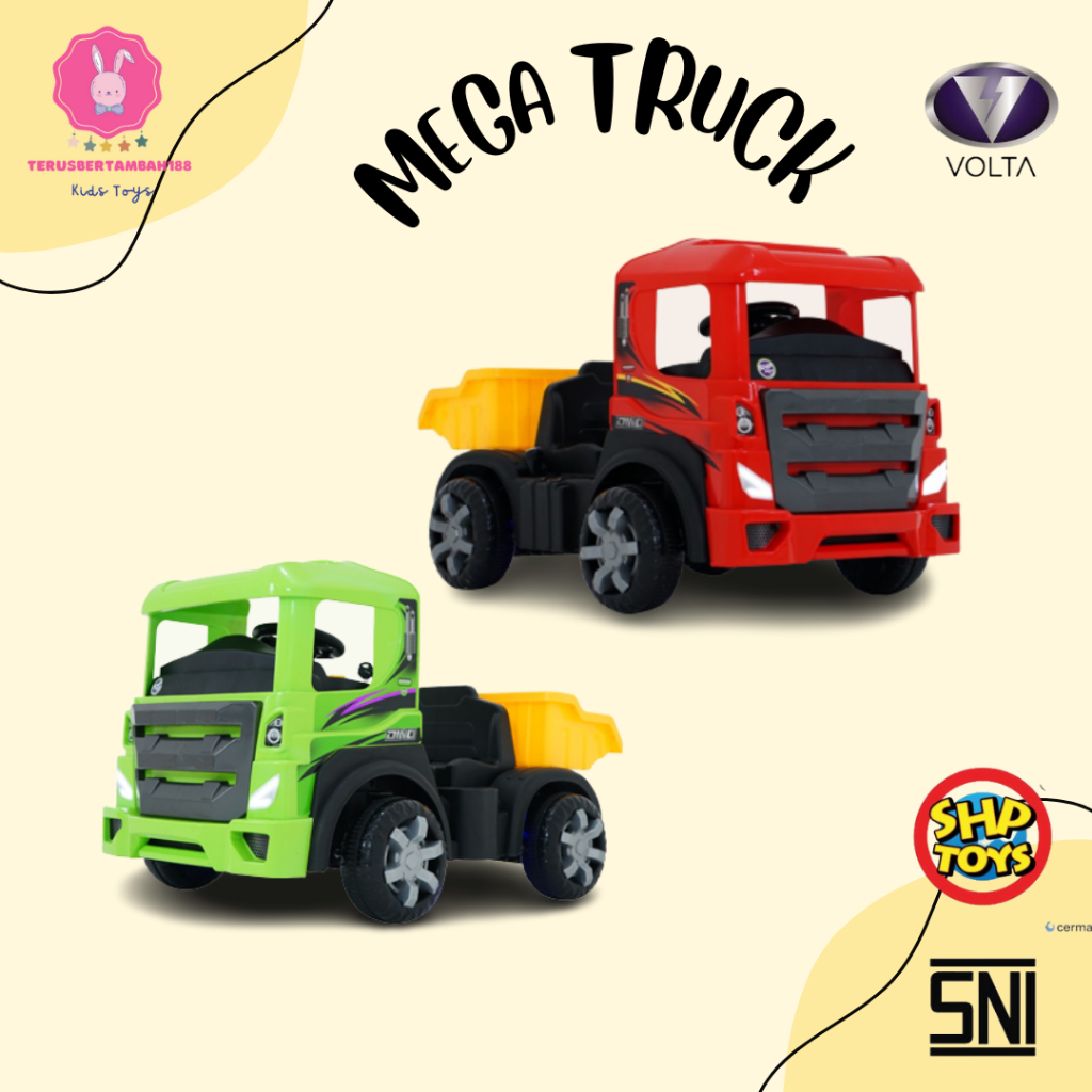 Mainan Truk Pasir Anak Maenan Mobil Aki Truck MegaTruck Volta 5032