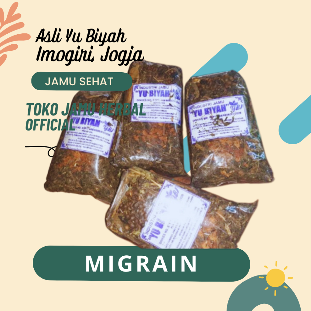 

Migrain Migren Sakit Kepala sebelah Toko Jamu Babah Kuya Racikan Seduh Serbuk Herbal Alami