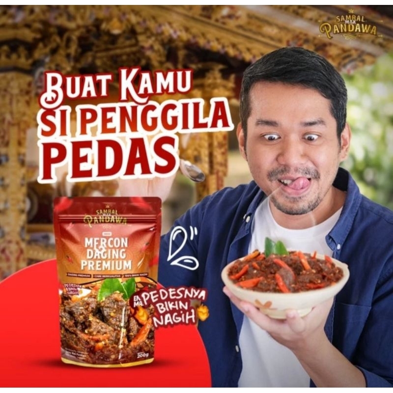

Makanan siap saji Mercon daging premium sambal pendawa