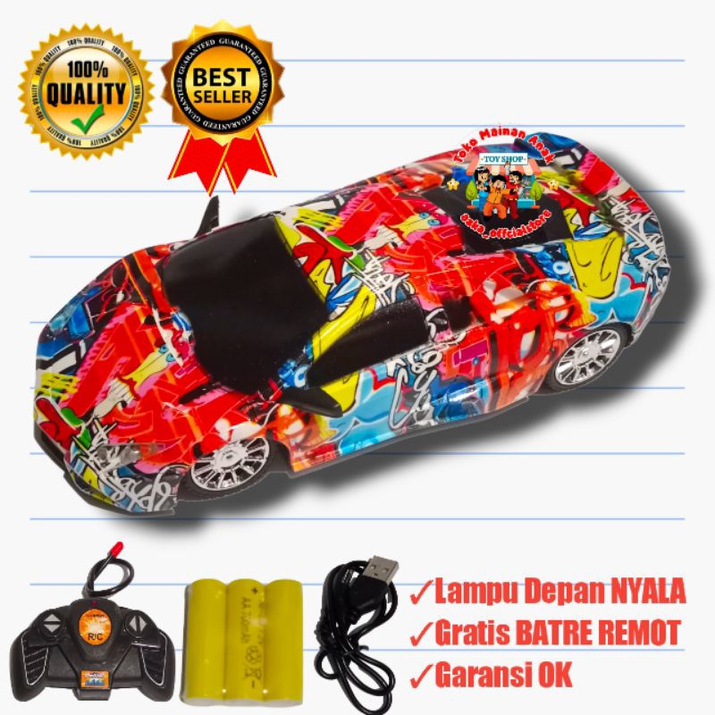 Mainan mobil remot sedan speed drift batre cas / RC Speed drift