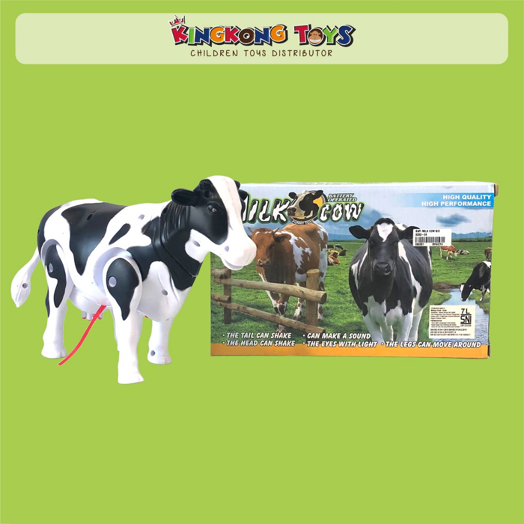 Mainan Sapi Bisa Bergerak / Mainan Lampu / Mainan Baterai / Mainan Anak Cowo / Mainan Edukasi / Robo