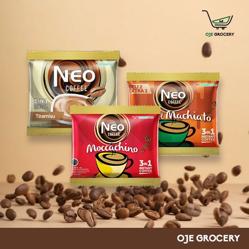 

NEO COFFEE - KOPI INSTAN 3 IN 1 (ISI 5 SACHET) CARAMEL TIRAMISU MOCCACINNO | ALL VARIANT