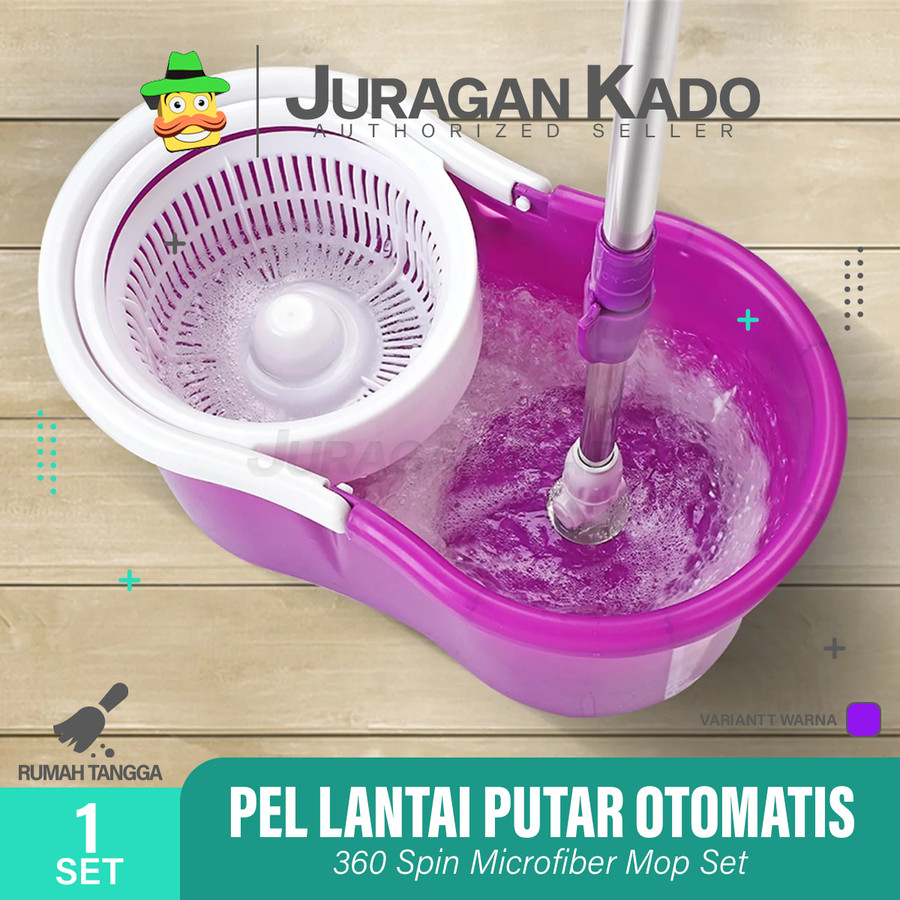 Alat Pel Lantai Magic Ultra Super Mop Pel Ember Putar Otomatis Serbaguna Spin Mop Kain Lap Pel Prakt