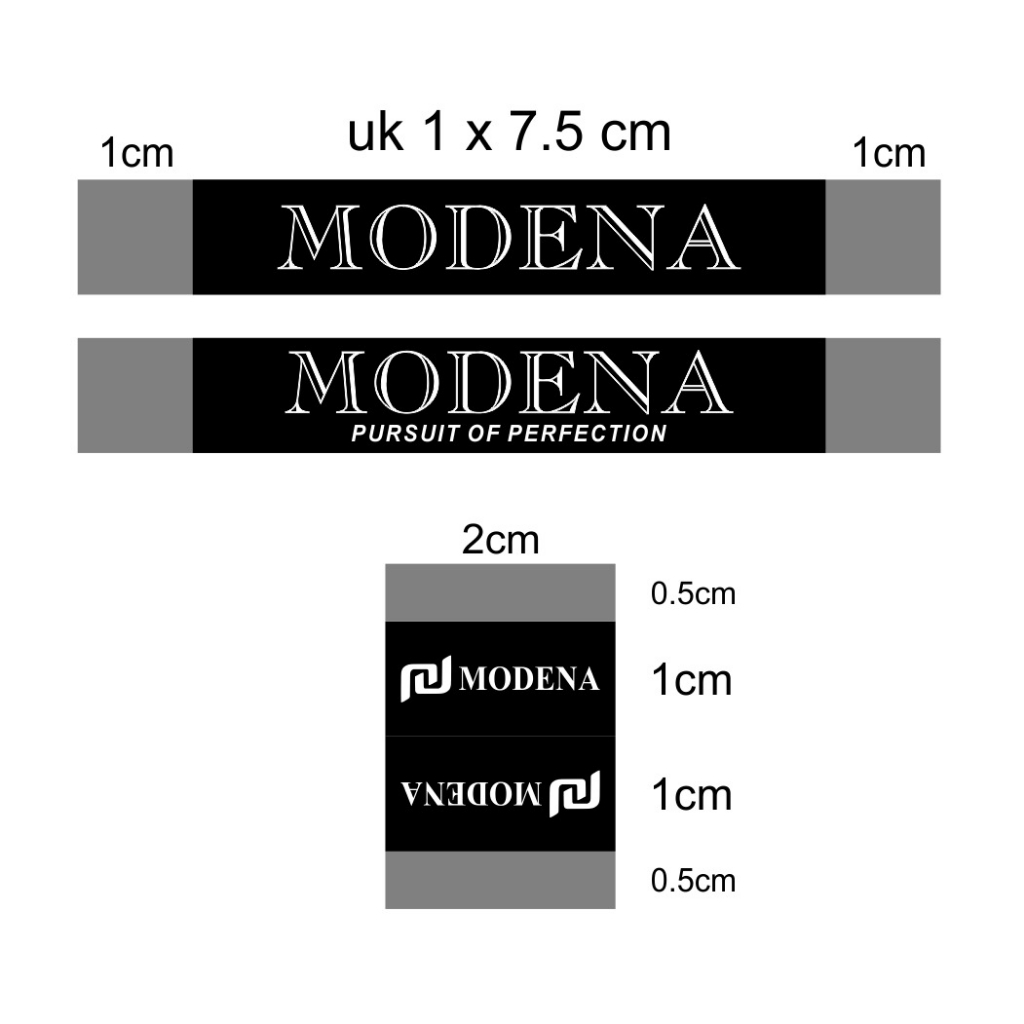 

label woven MODENA