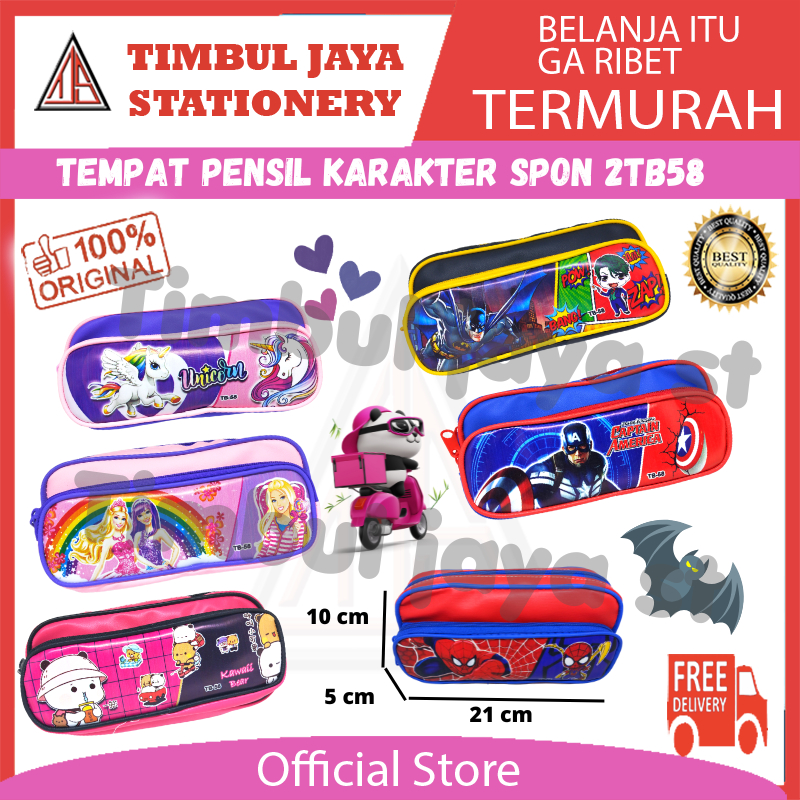 

Tempat pensil kain murah kotak pensil dompet anak anak lucu karakter aesthetic disney spon 2TB58
