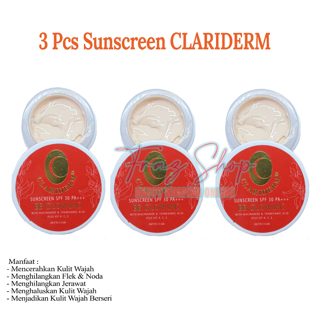 BB Glowing Clariderm 15gr / Krim Untuk Siang ( 3PCS )
