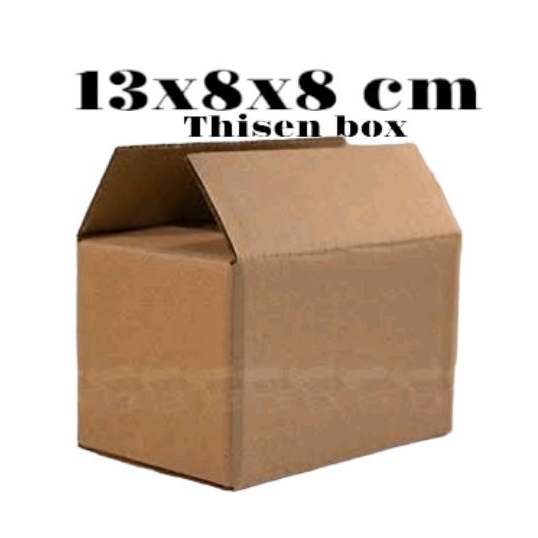 

Kardus box packing die cut 13x8x8 cm recycle box luar polos siap pakai