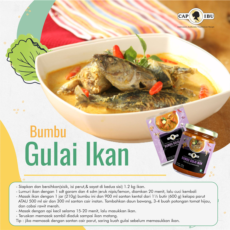 CAP IBU Bumbu Gulai Ikan Kemasan Jar Beling