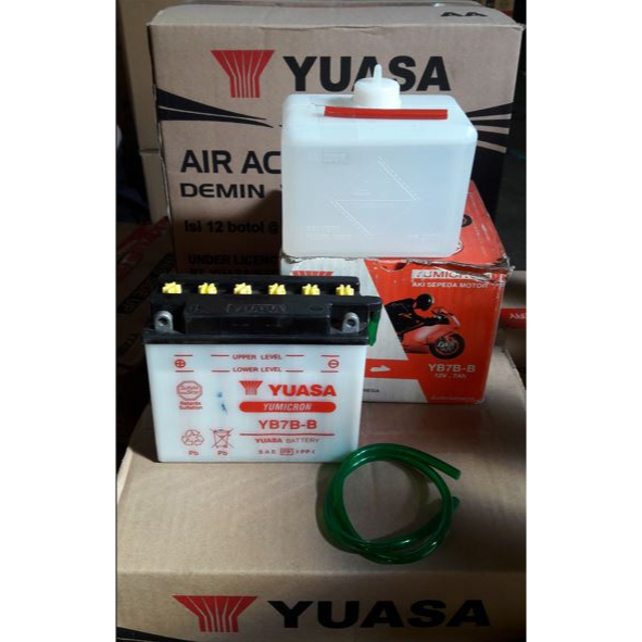 Aki motor yuasa basah YB7B-B bisa untuk Tiger/Tiger Revo, Scorpio/Scorpio-Z, Nouvo/Nouvo-Z, (BARANG 