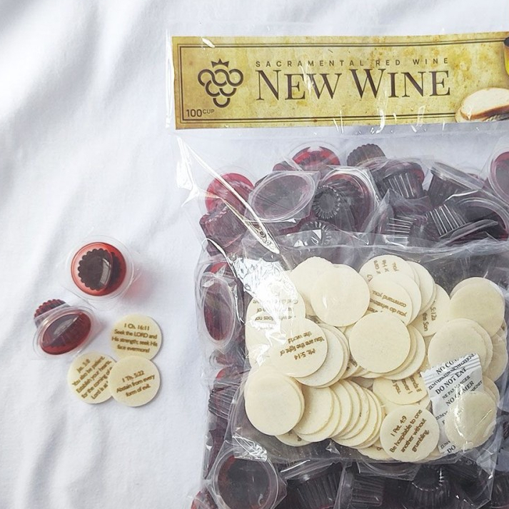 

Anggur Perjamuan Gereja+Hosti ayat Inggris-100cup