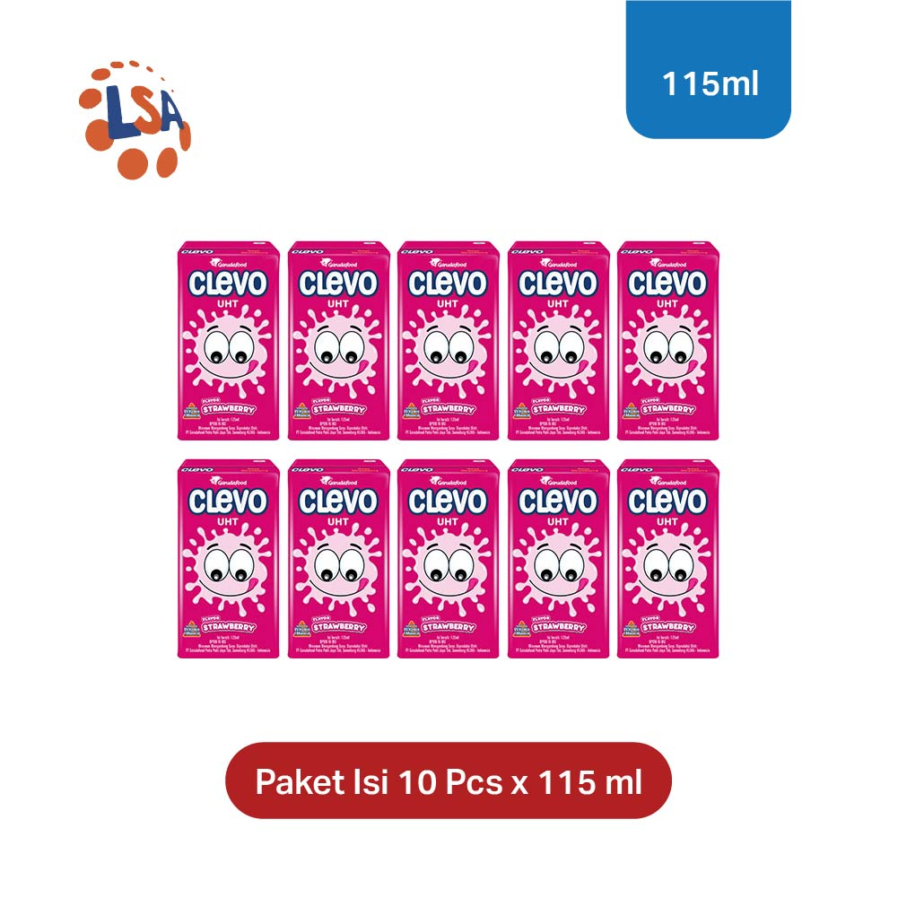 

Susu UHT Clevo Strawberry 115ml - Paket 10 Pcs