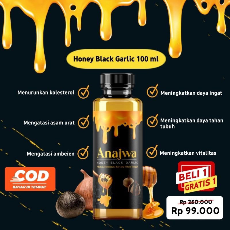 

ANAJWA MADU BAWANG HITAM UNTUK STAMINA DAN KESEHATAN BELI 1 GRATIS 1