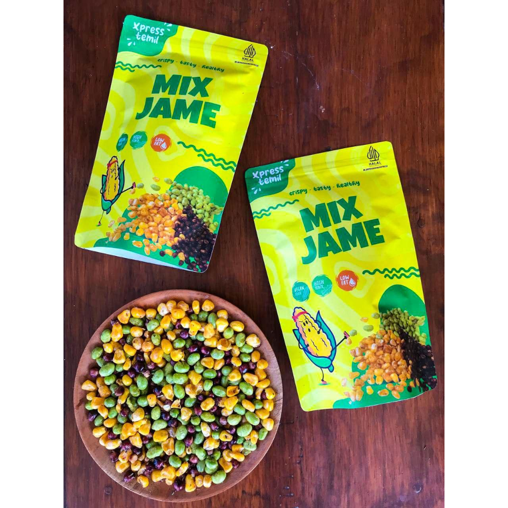

XPRESSTEMIL - KERIPIK JAME POUCH / JAGUNG UNGU , JAGUNG MANIS, EDAMAME / 120GR