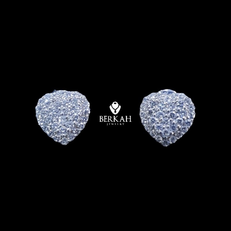 Anting Giwang Emas 18K 75% Berlian Berkualitas Bagus Asli Natural Diamond