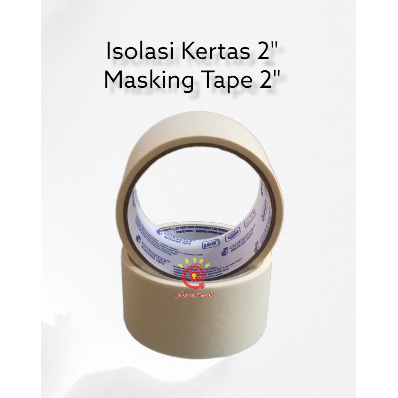 Isolasi Kertas 2" Besar / Masking Tape 2" / Lakban Kertas Besar 2"